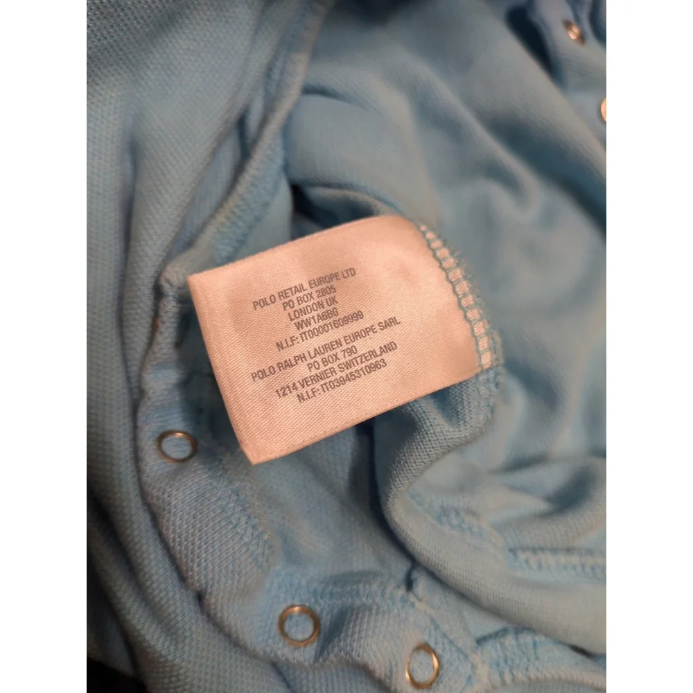 Ralph Lauren One Piece Short Sleeve Blue Outfit Button Clasps Sz 6 Months